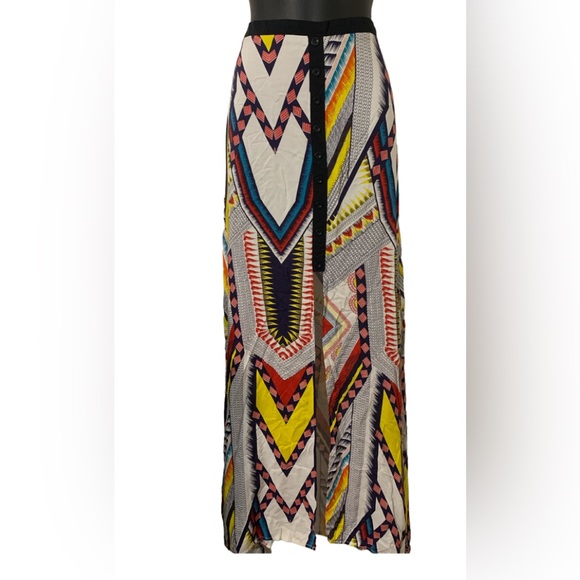 MINKPINK Dresses & Skirts - Mink bright/colourful sassy  faux button down the  front skirt,zipper at side